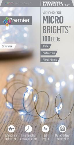 100 LED White Micro Bright Lights